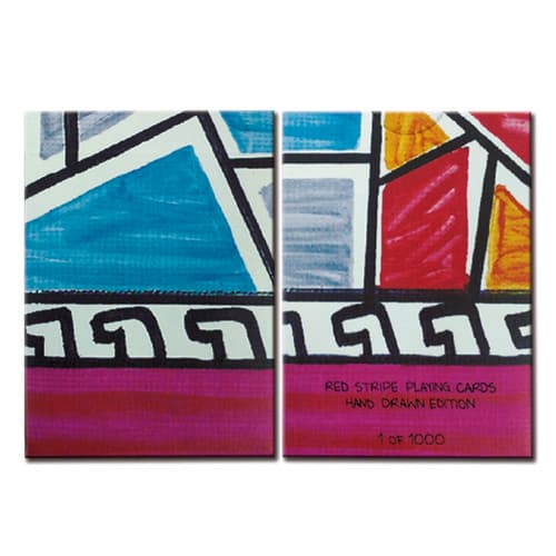 레드 스트라이프 플레잉 카드 핸드 드론 에디션 (Red stripe playing cards_Hand drawn edition)